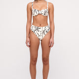 ZULU & ZEPHYR REVERSIBLE WAISTED FULL BRIEF CREAM FLOWER