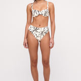 ZULU & ZEPHYR REVERSIBLE WAISTED FULL BRIEF CREAM FLOWER