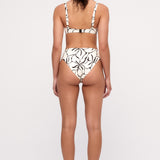 ZULU & ZEPHYR REVERSIBLE WAISTED FULL BRIEF CREAM FLOWER