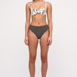 ZULU & ZEPHYR REVERSIBLE WAISTED FULL BRIEF CREAM FLOWER