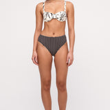 ZULU & ZEPHYR REVERSIBLE WAISTED FULL BRIEF CREAM FLOWER