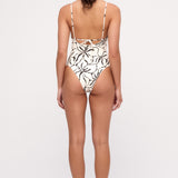 ZULU & ZEPHYR REVERSIBLE ONE PIECE CREAM FLOWER