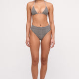 ZULU & ZEPHYR NATURAL SPOT REVERSIBLE TIE TRIANGLE TOP